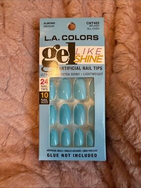 L.A. COLORS Gel Like Shine Artificial Nail Tips - Sky Blue